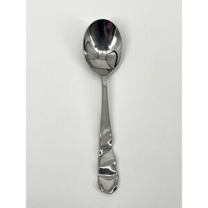 Pottery Barn Japan 18/8 Stainless Flatware LETTUCE Dinner Place Soup Spoon 7.5”